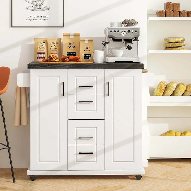Desserte de cuisine roulante sur roulettes Chariot de service mobile utilitaire - Voir détails