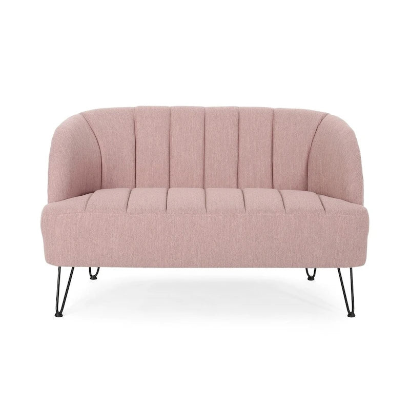 Causeuse en tissu moderne avec pieds épingle
