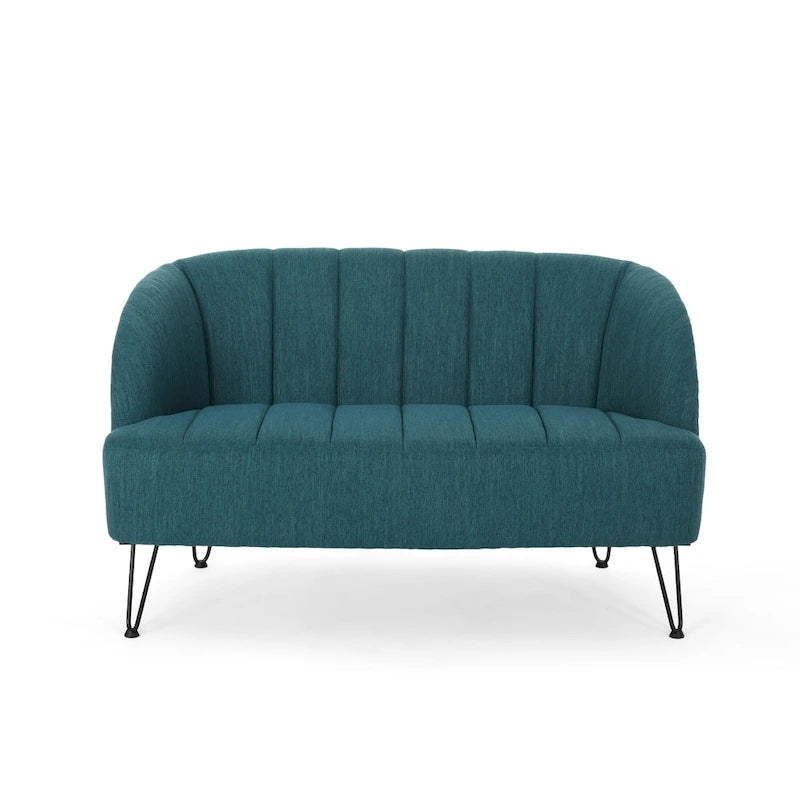 Causeuse en tissu moderne avec pieds épingle
