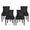 Chaise de salle à manger capitonnée contemporaine (lot de 4)
