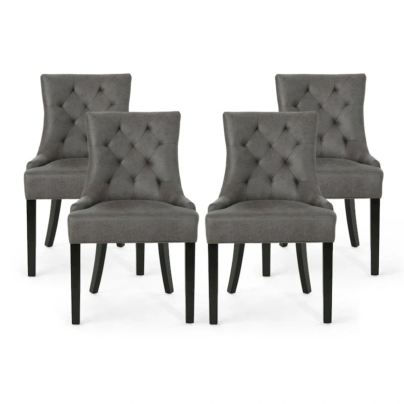 Chaise de salle à manger capitonnée contemporaine (lot de 4)