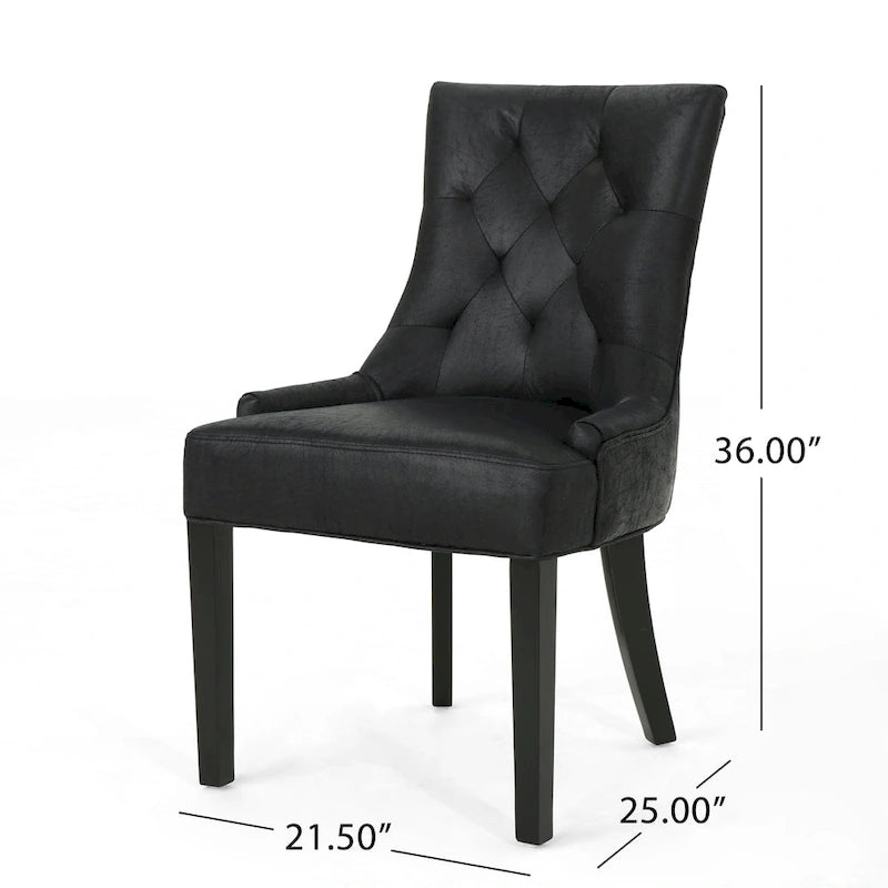 Chaise de salle à manger capitonnée contemporaine (lot de 4)
