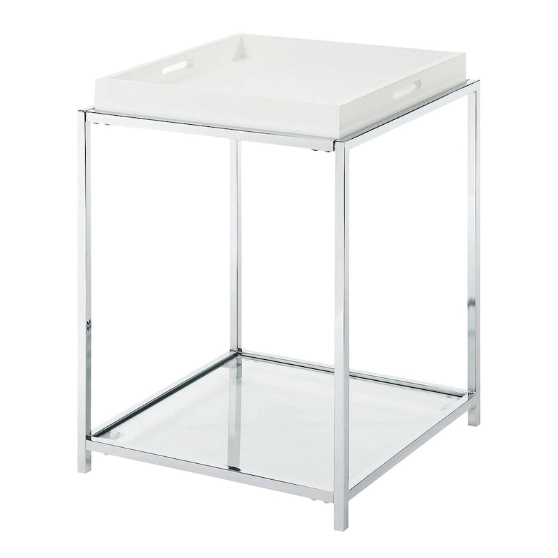 Table d'appoint avec étagère et plateaux amovibles