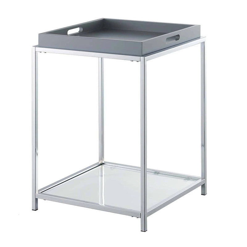 Table d'appoint avec étagère et plateaux amovibles