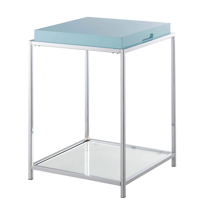 Table d'appoint avec étagère et plateaux amovibles
