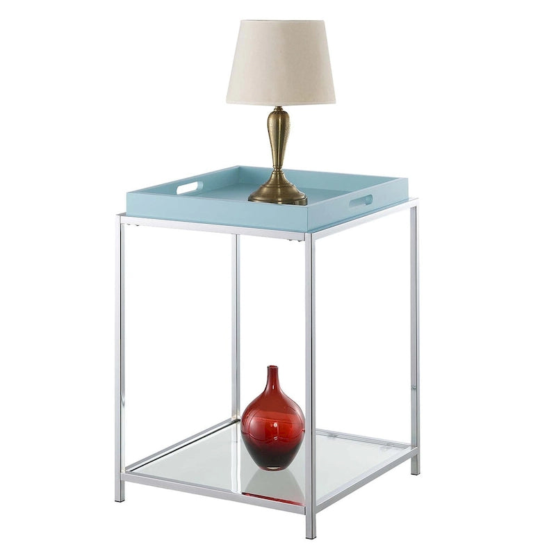 Table d'appoint avec étagère et plateaux amovibles