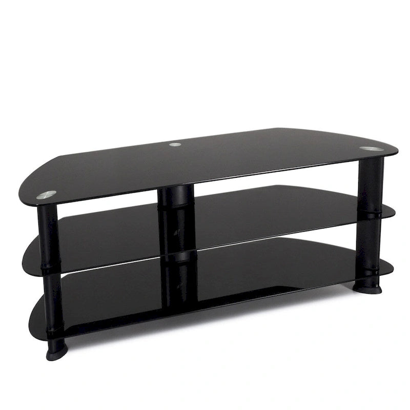 Meuble TV d'angle Satin Black, pour téléviseurs jusqu'à 65 pouces