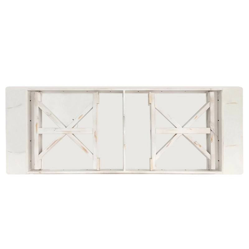 Table à manger pliante rectangulaire en pin massif antique et rustique, 9' x 40