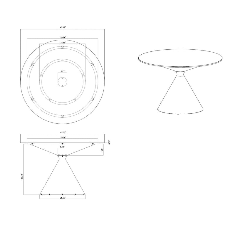 Table de salle à manger avec plateau en céramique