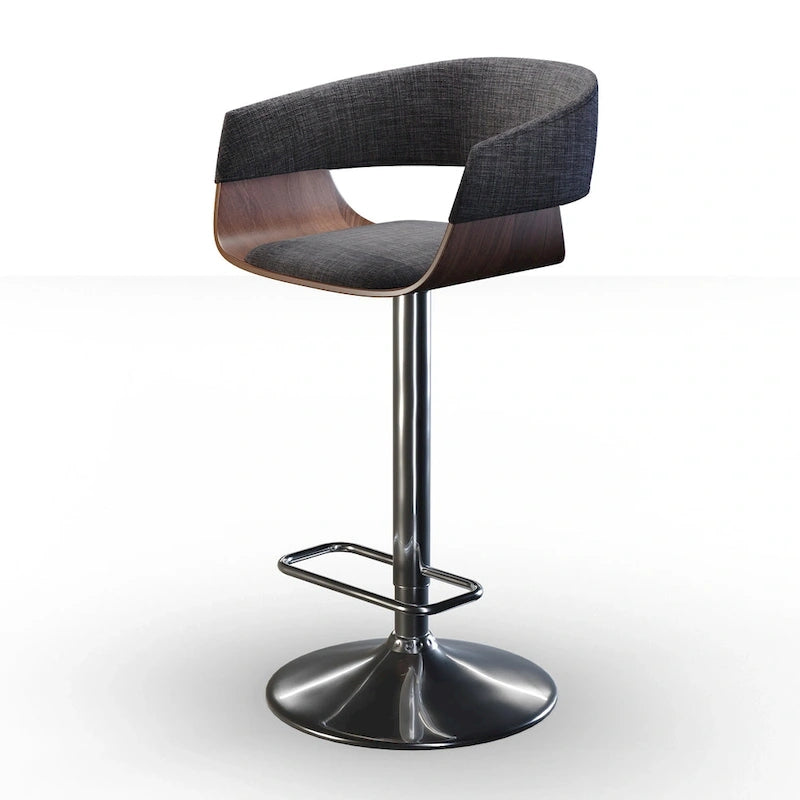 Tabouret de bar pivotant et réglable de 84 cm, style Mid-Century Modern