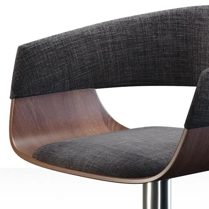 Tabouret de bar pivotant et réglable de 84 cm, style Mid-Century Modern