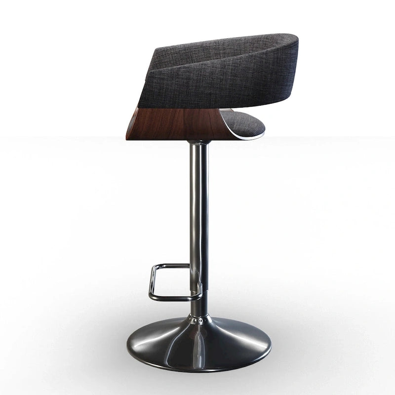Tabouret de bar pivotant et réglable de 84 cm, style Mid-Century Modern
