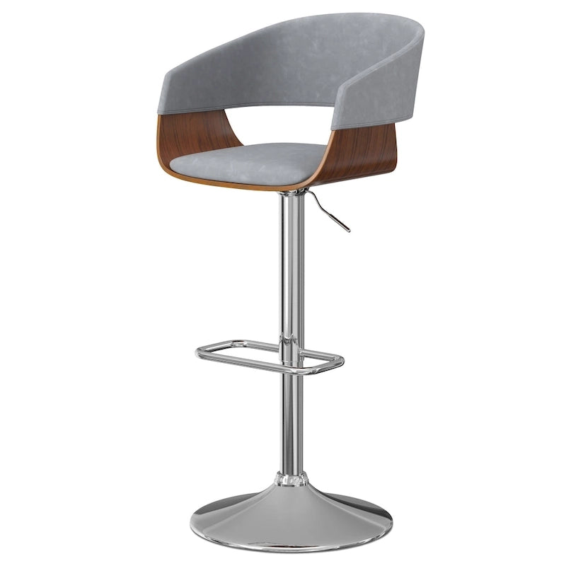Tabouret de bar pivotant et réglable de 84 cm, style Mid-Century Modern