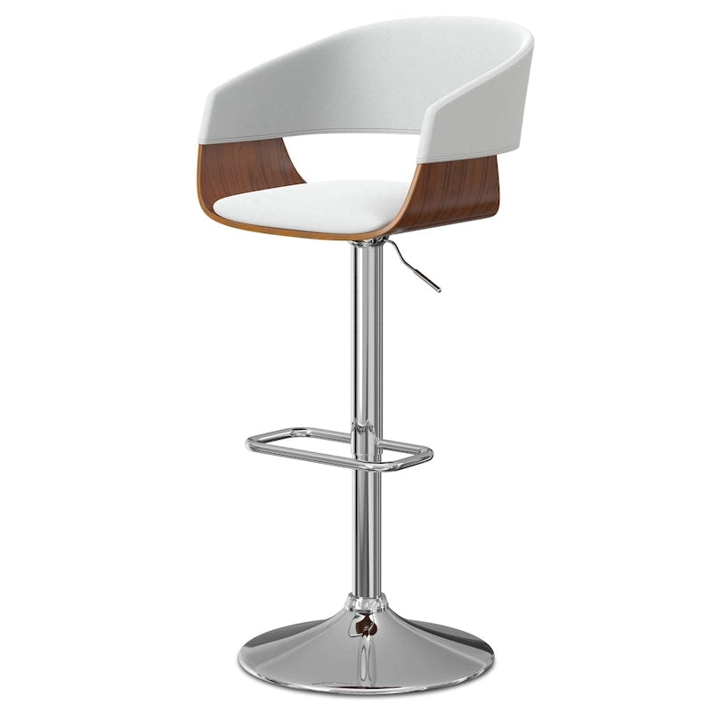 Tabouret de bar pivotant et réglable de 84 cm, style Mid-Century Modern