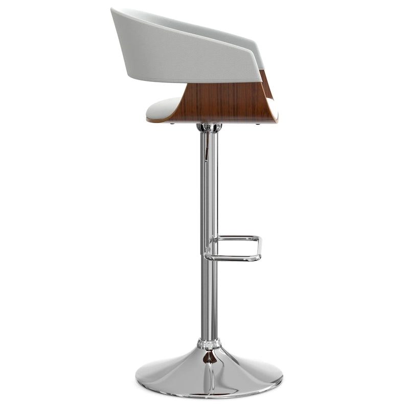 Tabouret de bar pivotant et réglable de 84 cm, style Mid-Century Modern