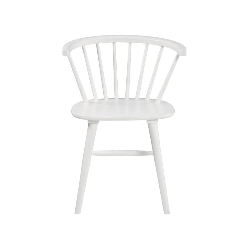 Chaises de salle à manger en bois massif blanc (lot de 2) - 22 larg. x 21 prof. x 30 haut.