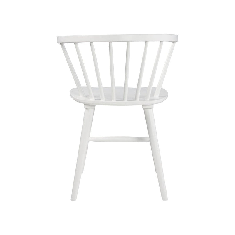 Chaises de salle à manger en bois massif blanc (lot de 2) - 22 larg. x 21 prof. x 30 haut.
