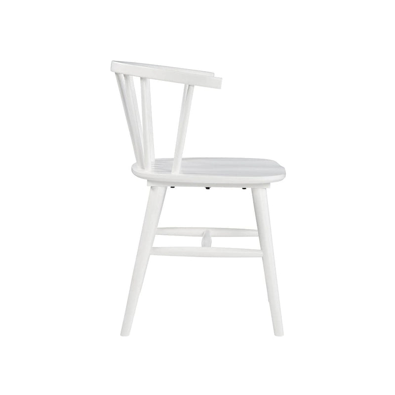 Chaises de salle à manger en bois massif blanc (lot de 2) - 22 larg. x 21 prof. x 30 haut.