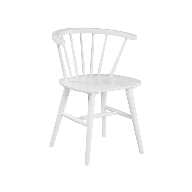 Chaises de salle à manger en bois massif blanc (lot de 2) - 22 larg. x 21 prof. x 30 haut.