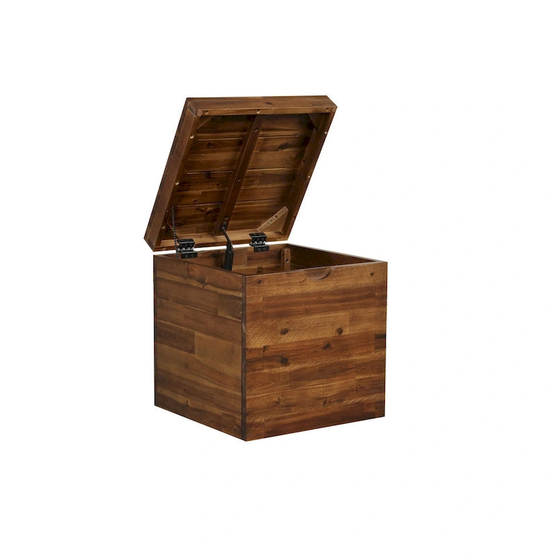 Coffre de rangement Emilia 17,75" marron foncé
