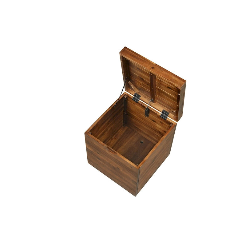 Coffre de rangement Emilia 17,75" marron foncé