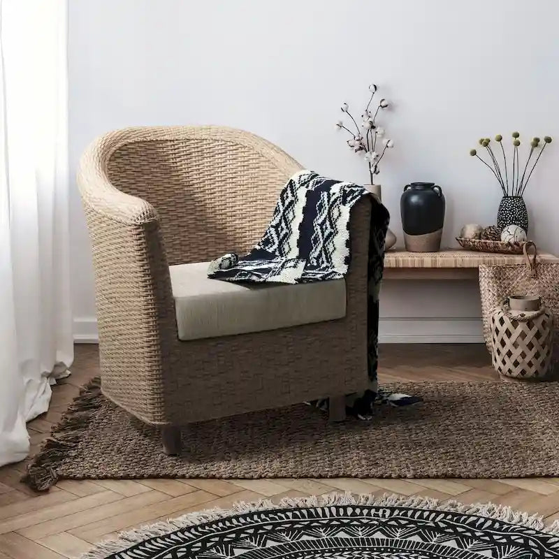 Fauteuil rustique en rotin