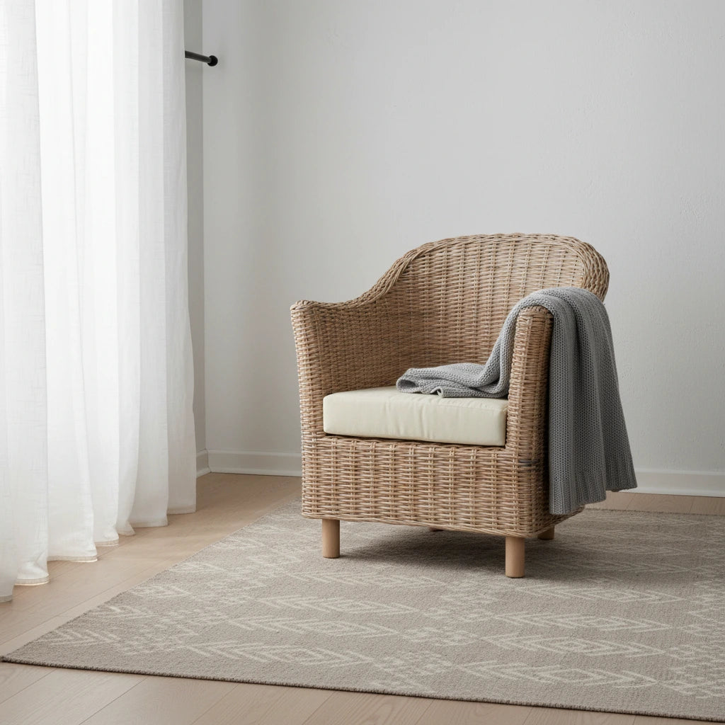 Fauteuil rustique en rotin
