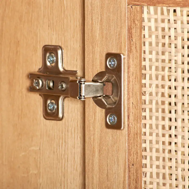 Bahut de rangement en rotin à 2 portes