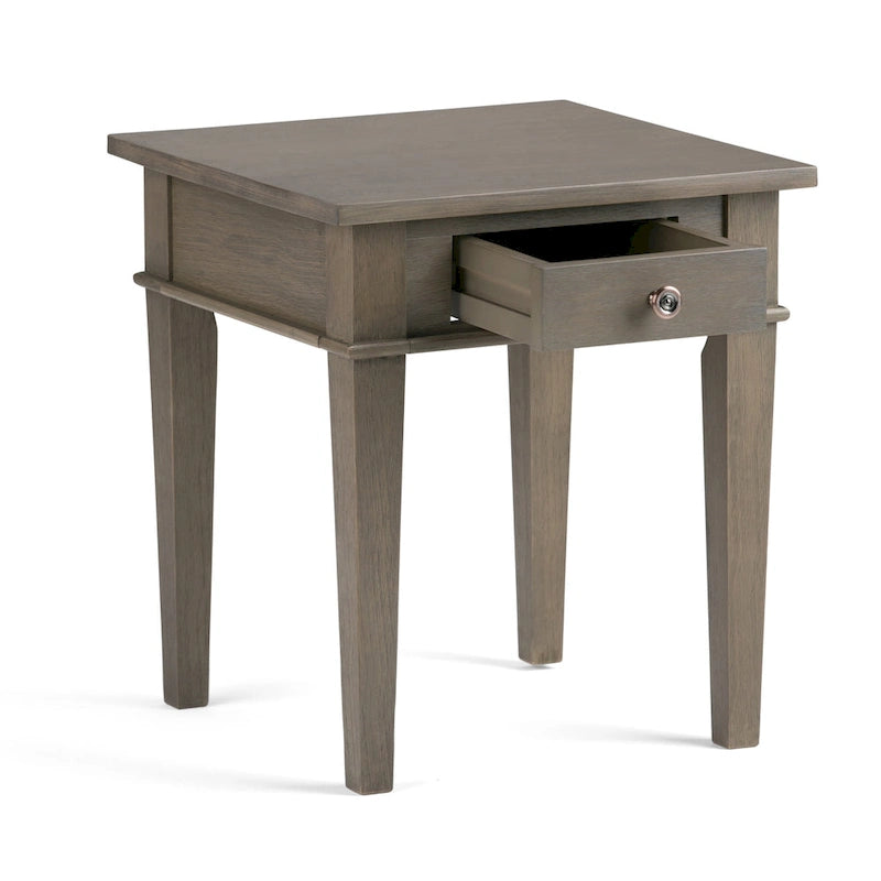 Table d'appoint transitoire carrée en BOIS MASSIF de 45,7 cm de large - 45,7 L x 45,7 P x 50,8 H