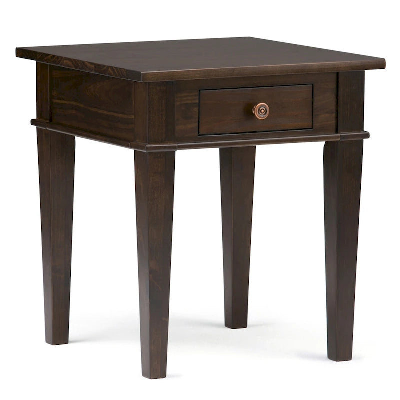 Table d'appoint transitoire carrée en BOIS MASSIF de 45,7 cm de large - 45,7 L x 45,7 P x 50,8 H