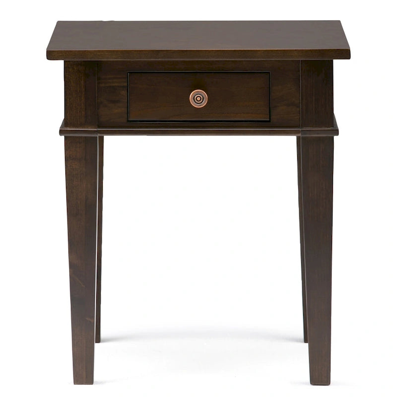 Table d'appoint transitoire carrée en BOIS MASSIF de 45,7 cm de large - 45,7 L x 45,7 P x 50,8 H