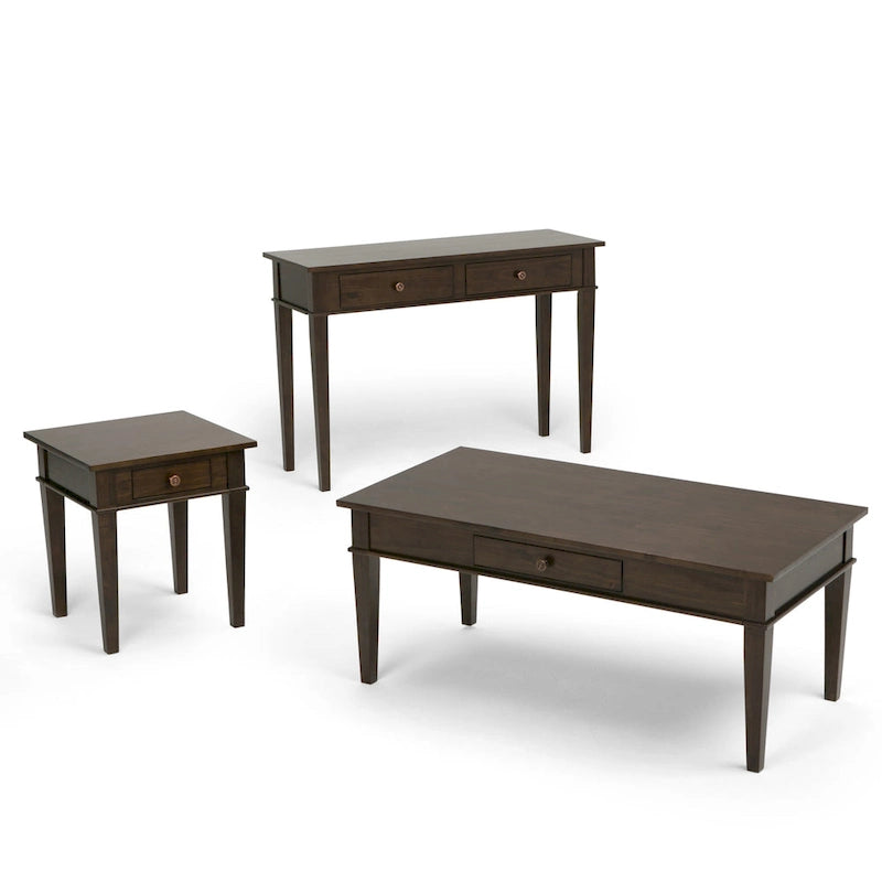 Table d'appoint transitoire carrée en BOIS MASSIF de 45,7 cm de large - 45,7 L x 45,7 P x 50,8 H