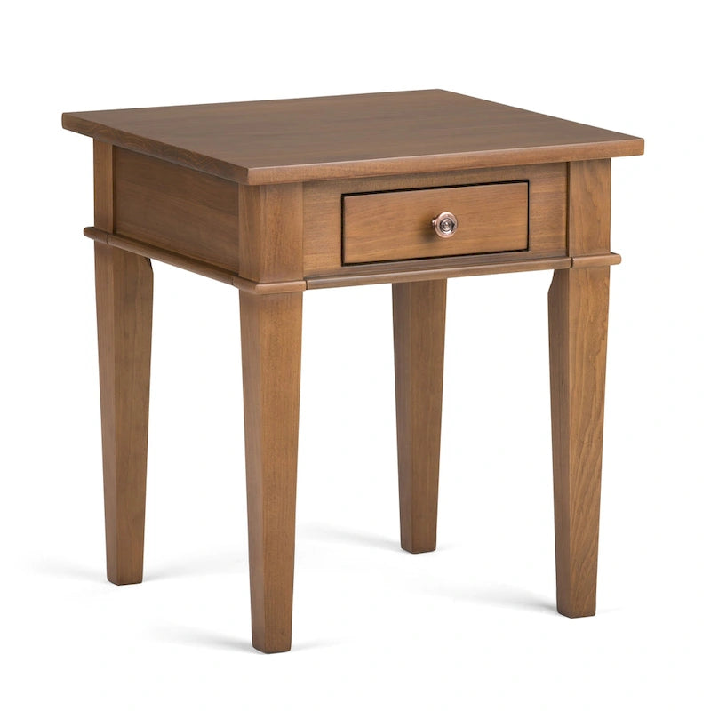 Table d'appoint transitoire carrée en BOIS MASSIF de 45,7 cm de large - 45,7 L x 45,7 P x 50,8 H