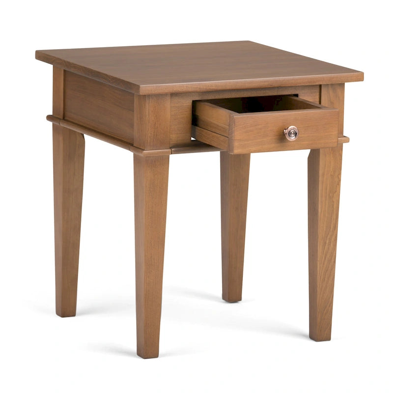 Table d'appoint transitoire carrée en BOIS MASSIF de 45,7 cm de large - 45,7 L x 45,7 P x 50,8 H