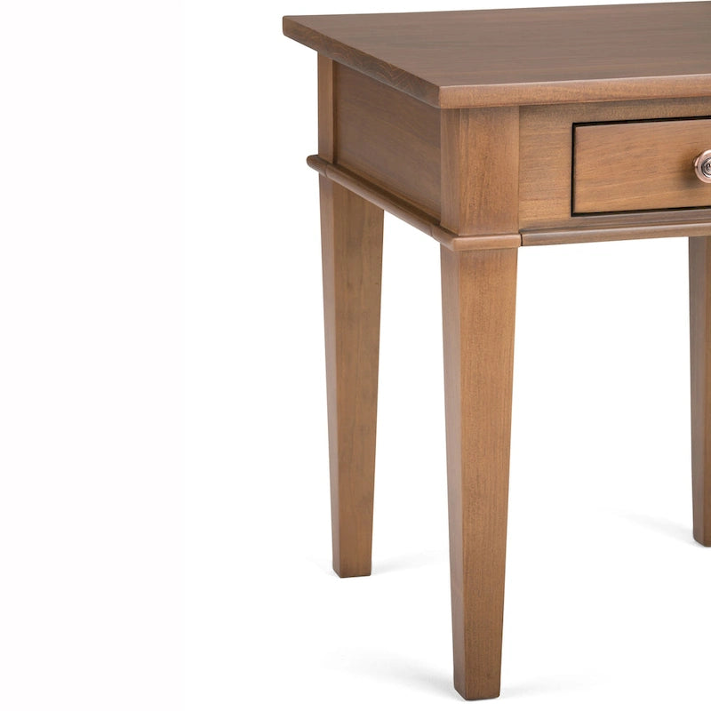 Table d'appoint transitoire carrée en BOIS MASSIF de 45,7 cm de large - 45,7 L x 45,7 P x 50,8 H