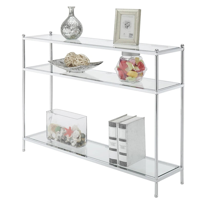 Console en verre à 3 niveaux