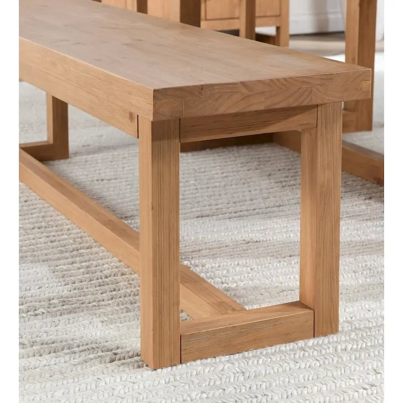 Banc de salle à manger en bois naturel