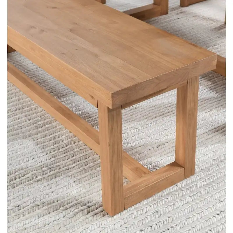 Banc de salle à manger en bois naturel