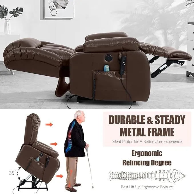 Fauteuil inclinable releveur Power Assist avec massage