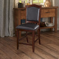 Chaise haute sans accoudoirs en bois, brun expresso et noir, lot de 2 - 42 H x 23 L x 20 P pouces
