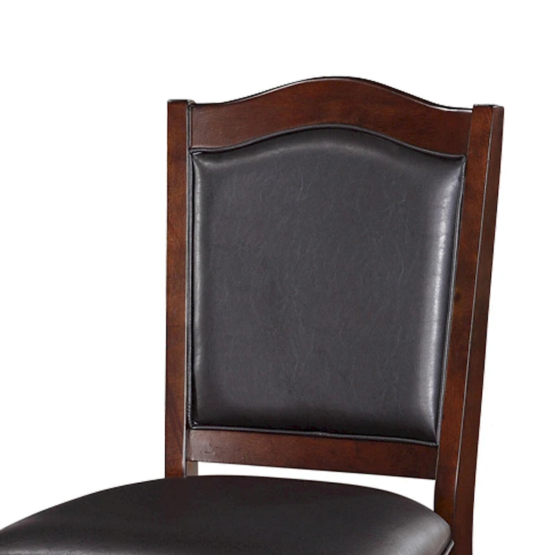 Chaise haute sans accoudoirs en bois, brun expresso et noir, lot de 2 - 42 H x 23 L x 20 P pouces