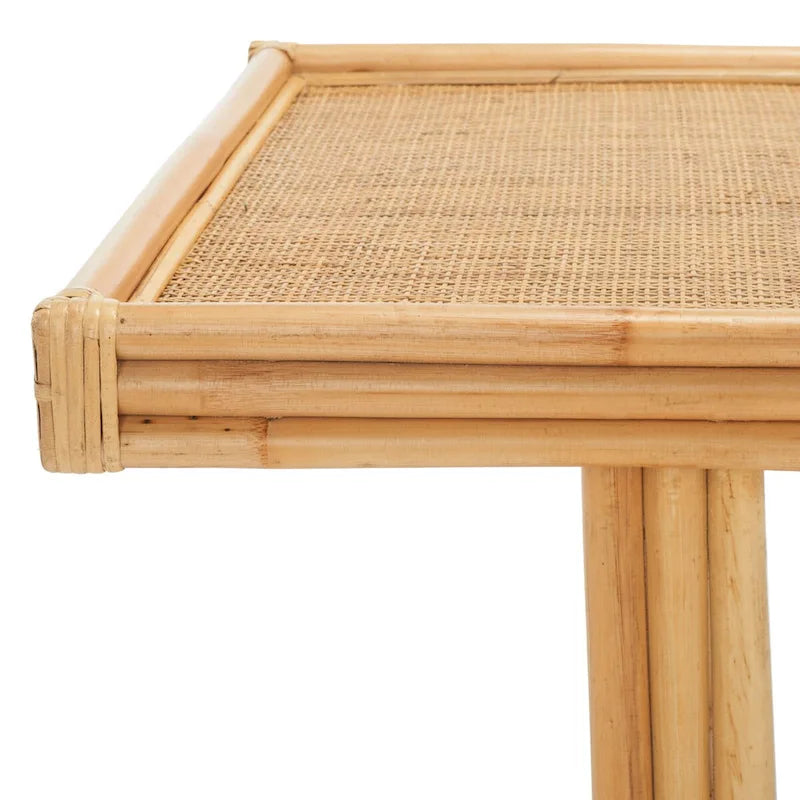 Table Basse Rectangulaire en Rotin Style Bohème Tropical Côte - 120 cm L x 60 cm P x 45 cm H - 120Lx60Px45H