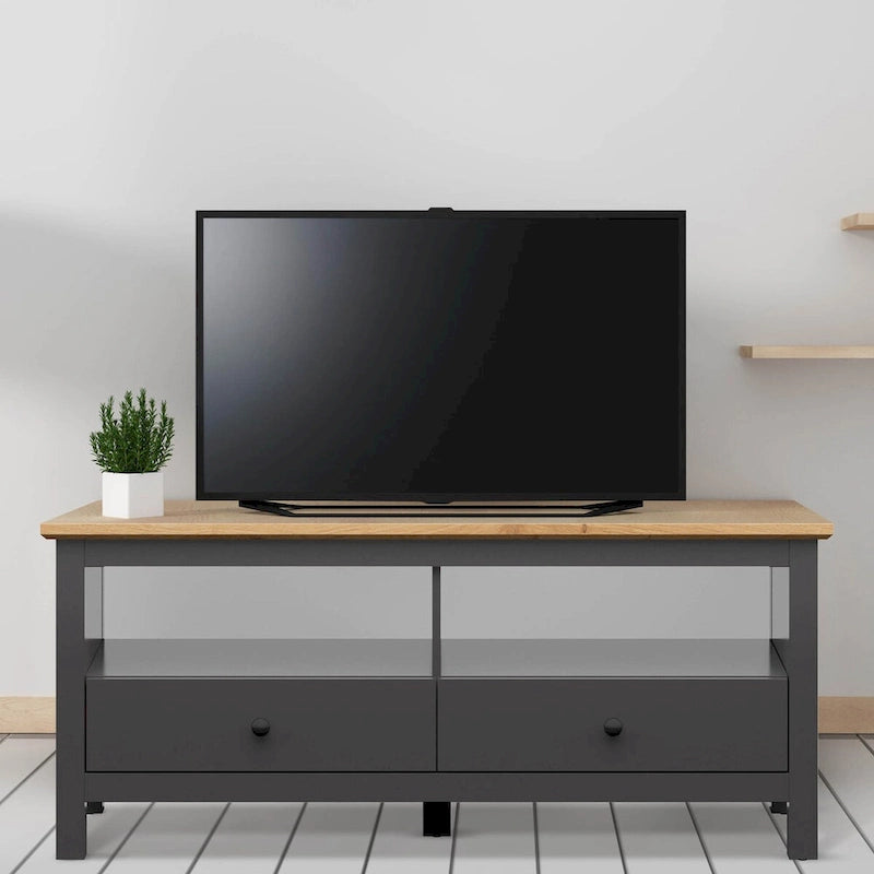 Meuble TV Lexington Gris Foncé - 54 pouces de largeur
