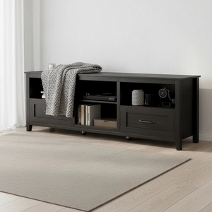 Meuble TV de ferme avec rangement pour salon, montage facile - M