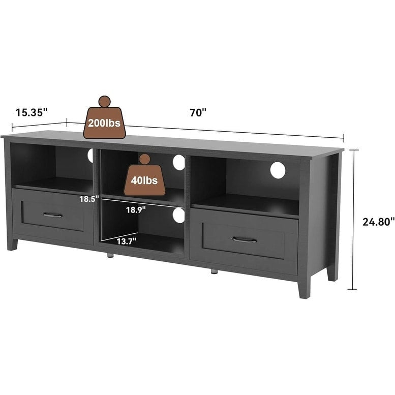 Meuble TV de ferme avec rangement pour salon, montage facile - M