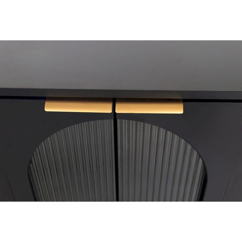 Meuble d'appoint en bois avec 4 portes vitrées