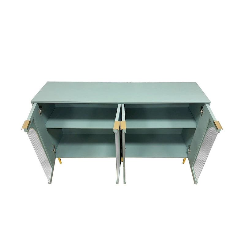 Meuble d'appoint en bois avec 4 portes vitrées