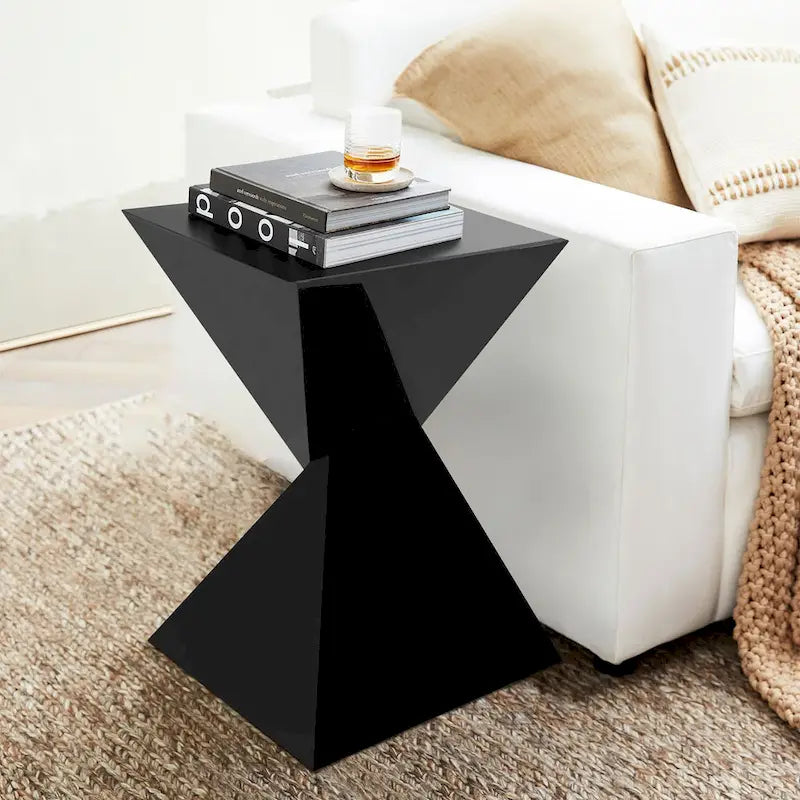 Table d'appoint moderne en acrylique, tables d'appoint extérieures – 46H x 32l x 32P cm