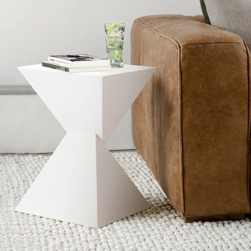Table d'appoint moderne en acrylique, tables d'appoint extérieures – 46H x 32l x 32P cm