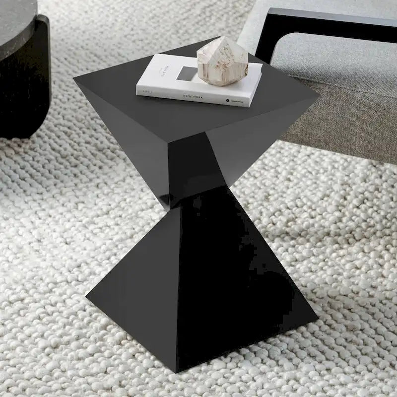Table d'appoint moderne en acrylique, tables d'appoint extérieures – 46H x 32l x 32P cm